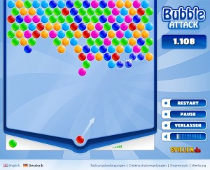 Bubble Attack Score Spielfeld