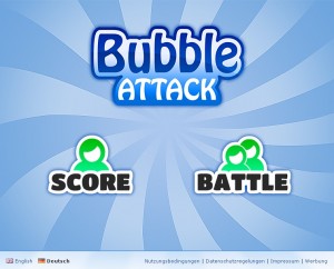 Bubble Attack Score oder Battle Auswahl
