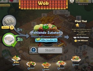 ChefVille Tipps und Tricks Reis Reisnudeln Wok Phat Thai