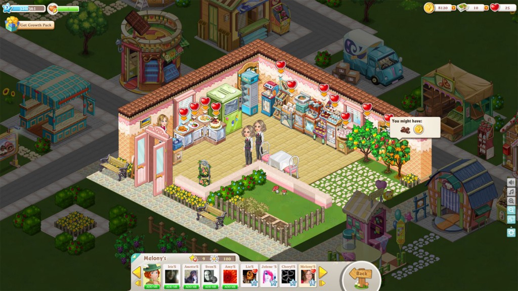 Dessert Shop Freunde besuchen