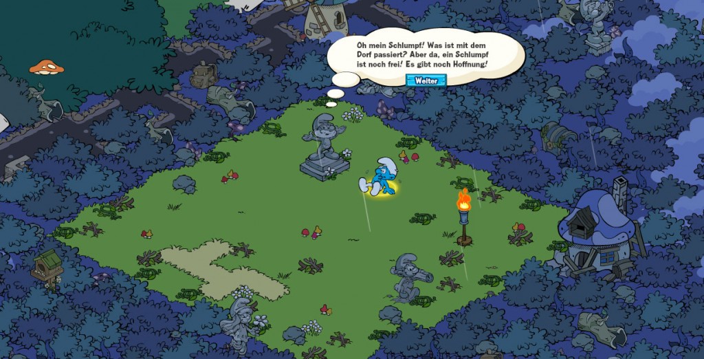 The Smurfs & Co: Spellbound spielen - Versteinerter Wald
