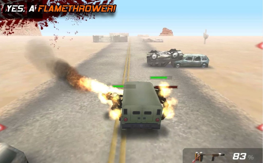 Zombie Highway spielen - Flammenwerfer