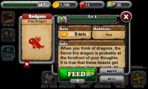 DragonVale spielen - Füttern