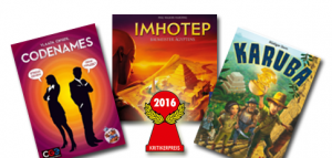 Drei Top-Brettspiele gehen ins Rennen um den Preis!