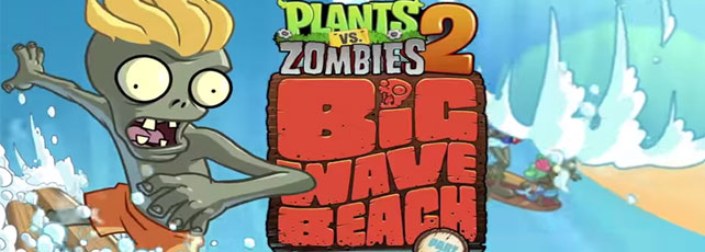 Plants vs. Zombies Riesenwellen Strand Titel