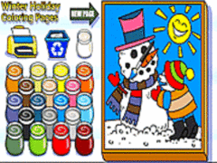 Winterholiday coloringpages spielen