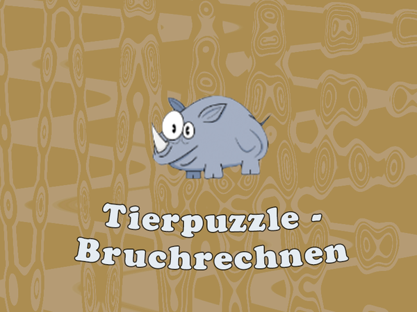 Bild zu HTML5-Spiel Tierpuzzle - Bruchrechnen