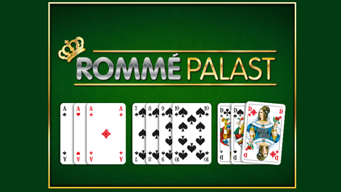 Spiele jetzt kostenlos das Kartenspiele-Spiel Rommé-Palast