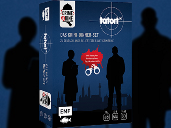 Bild zu Alle Brettspiele-Spiel Crime & Dine – Tatort – Das Krimi-Dinner-Set zu Deutschlands beliebtester Kult-Krimireihe