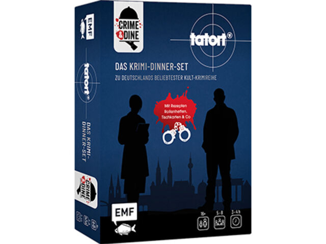 Crime & Dine – Tatort – Das Krimi-Dinner-Set zu Deutschlands beliebtester Kult-Krimireihe Bild 1 Crime & Dine – Tatort – Das Krimi-Dinner-Set zu Deutschlands beliebtester Kult-Krimireihe Bild 1